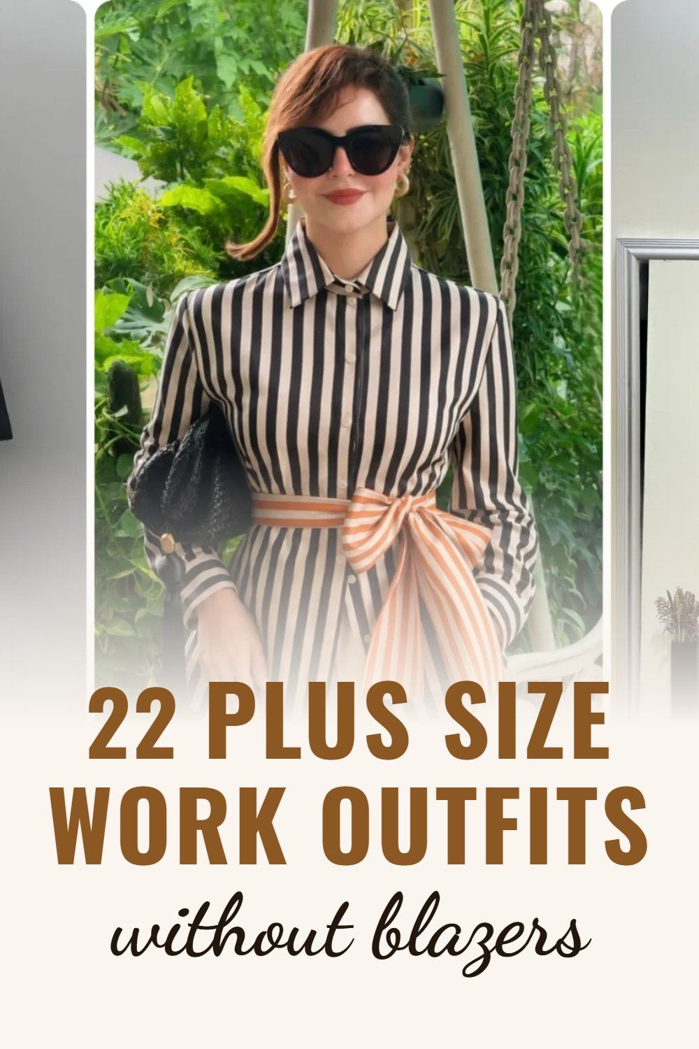 Pinterest pin: plus size work outfits without blazers
